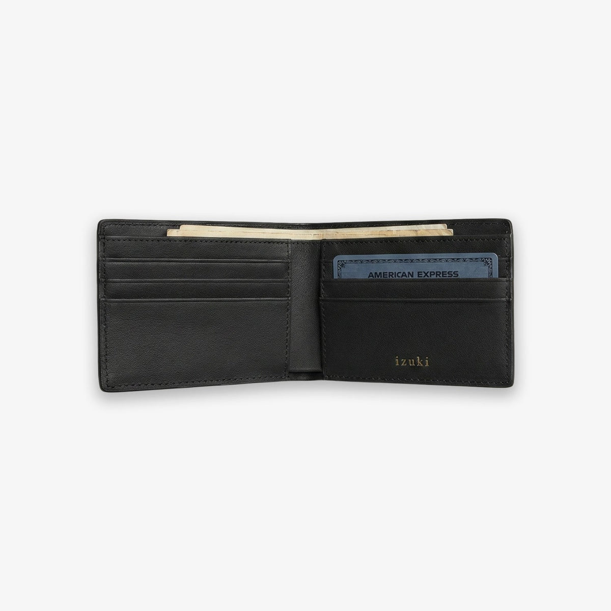 IZAKURA Bifold Wallet Black