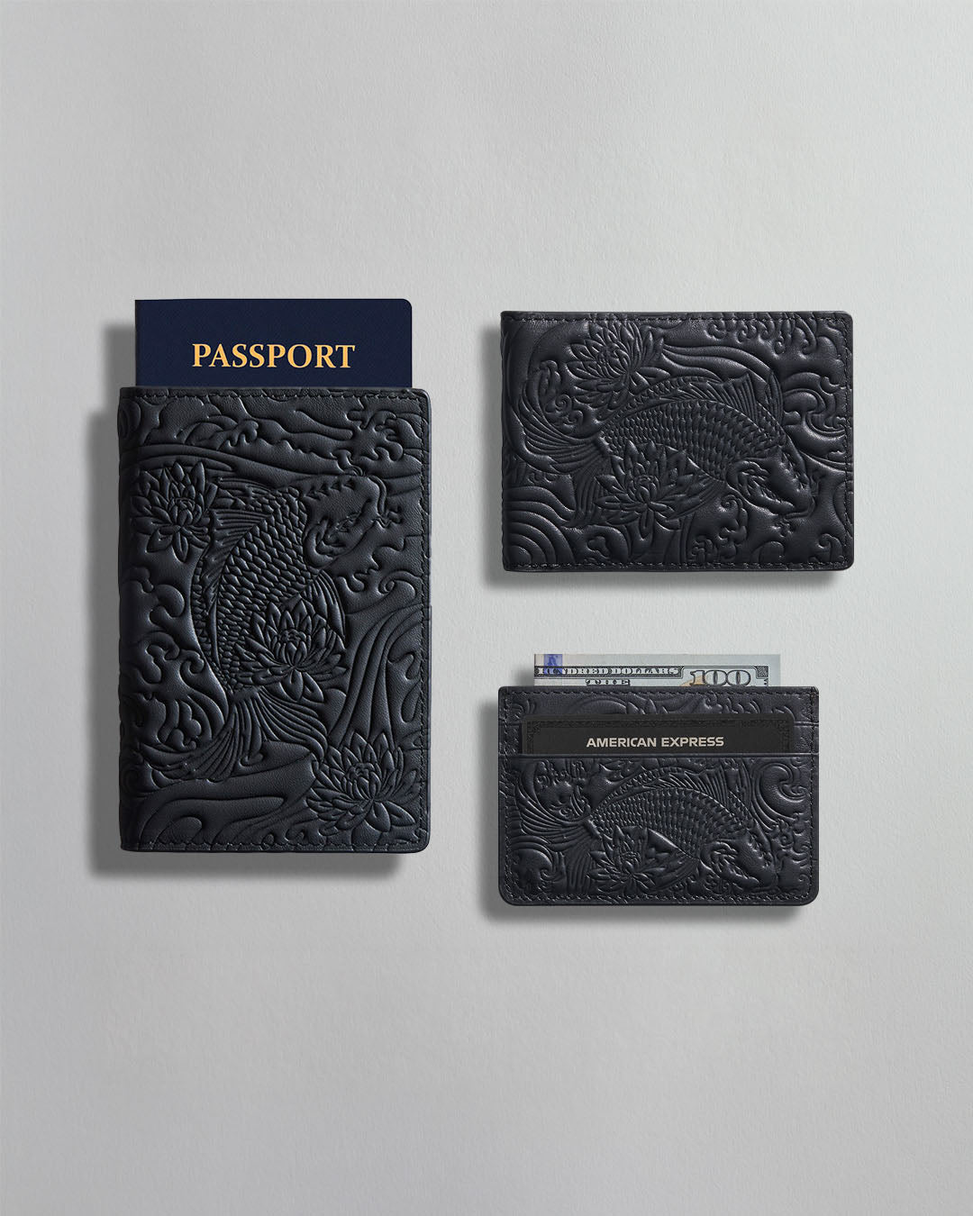 IZAKURA Card Holder Black