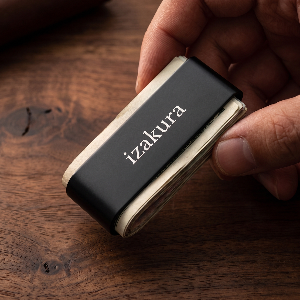 IZAKURA Money Clip black