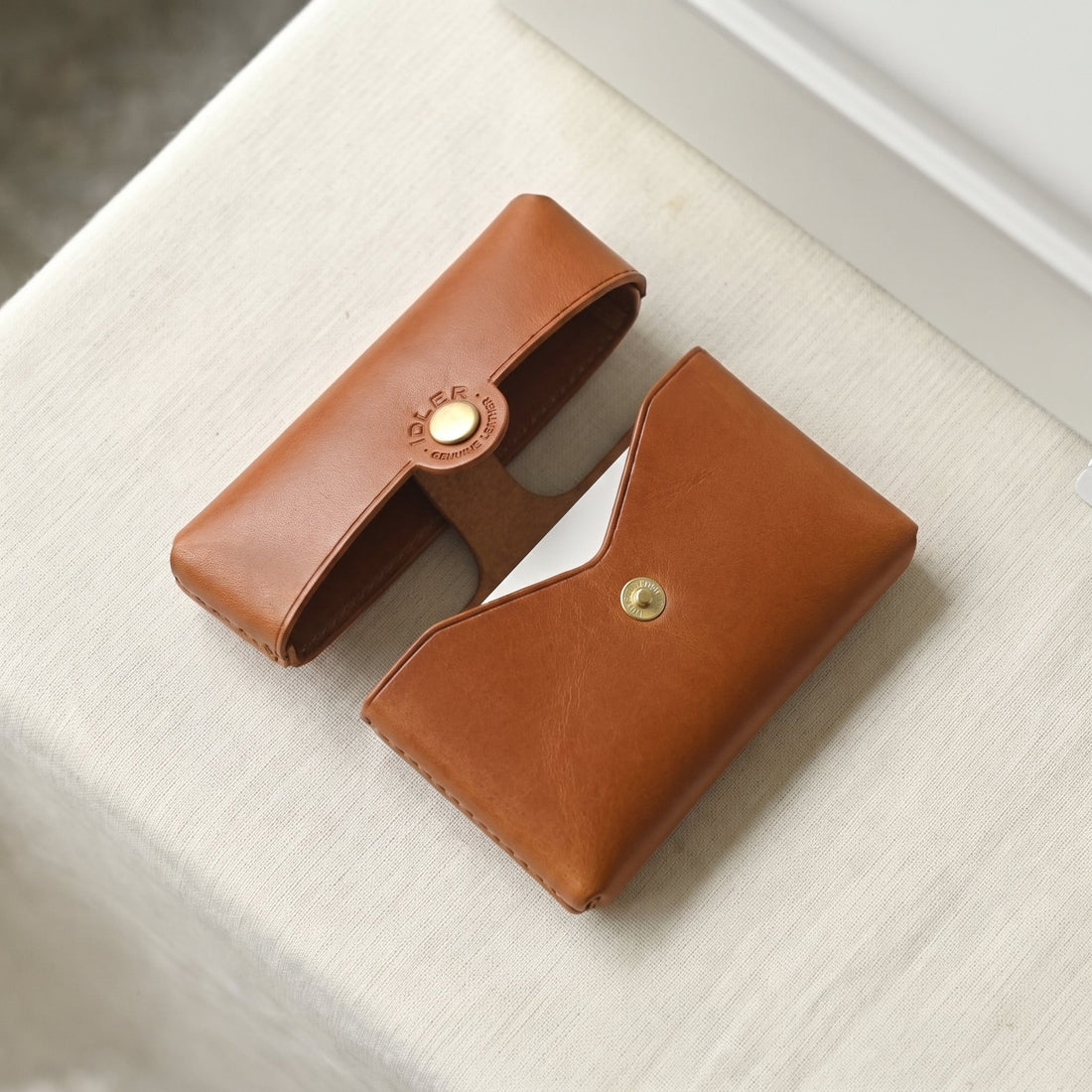 IZAKURA Origami Card Case — Brown