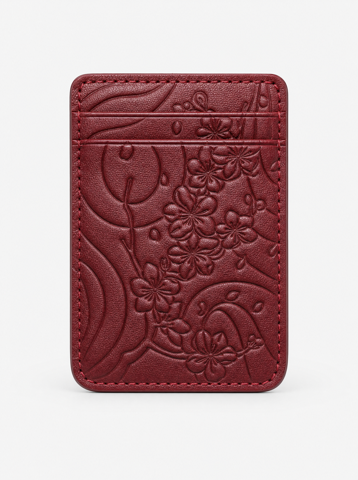IZAKURA MagSafe Card Holder Cherry Red